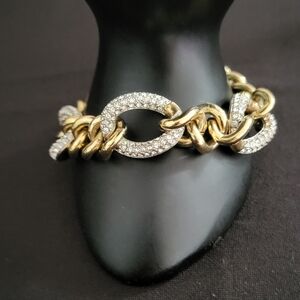 Vintage Juicy Couture Goldtone Rhinestone  Bracelet